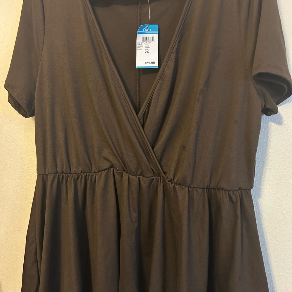 Rue21 Brown Peplum Top